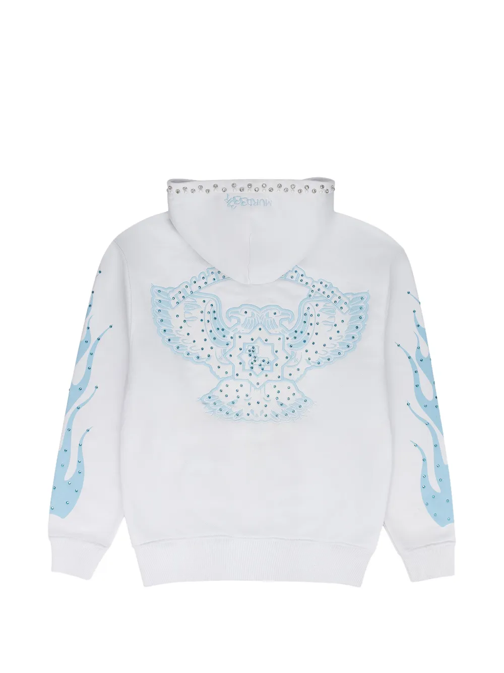 STADIUM GOODS Chop333r hoodie verfraaid met kristallen en rits Wit