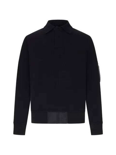 sacai zip-pocket wool sweater