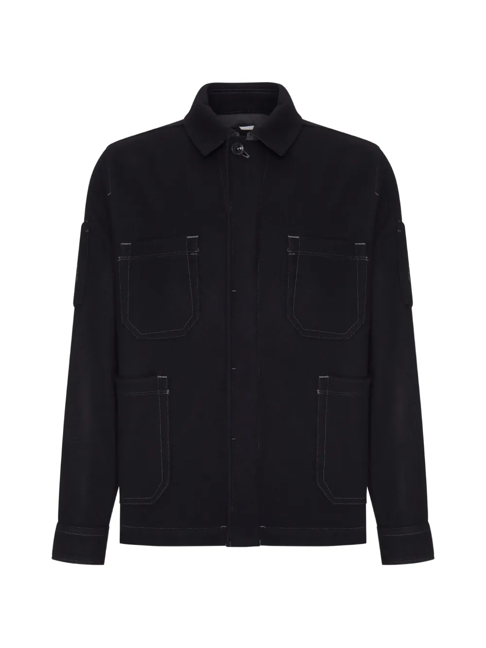 C.P. Company felted wool Lens field overshirt - Nero