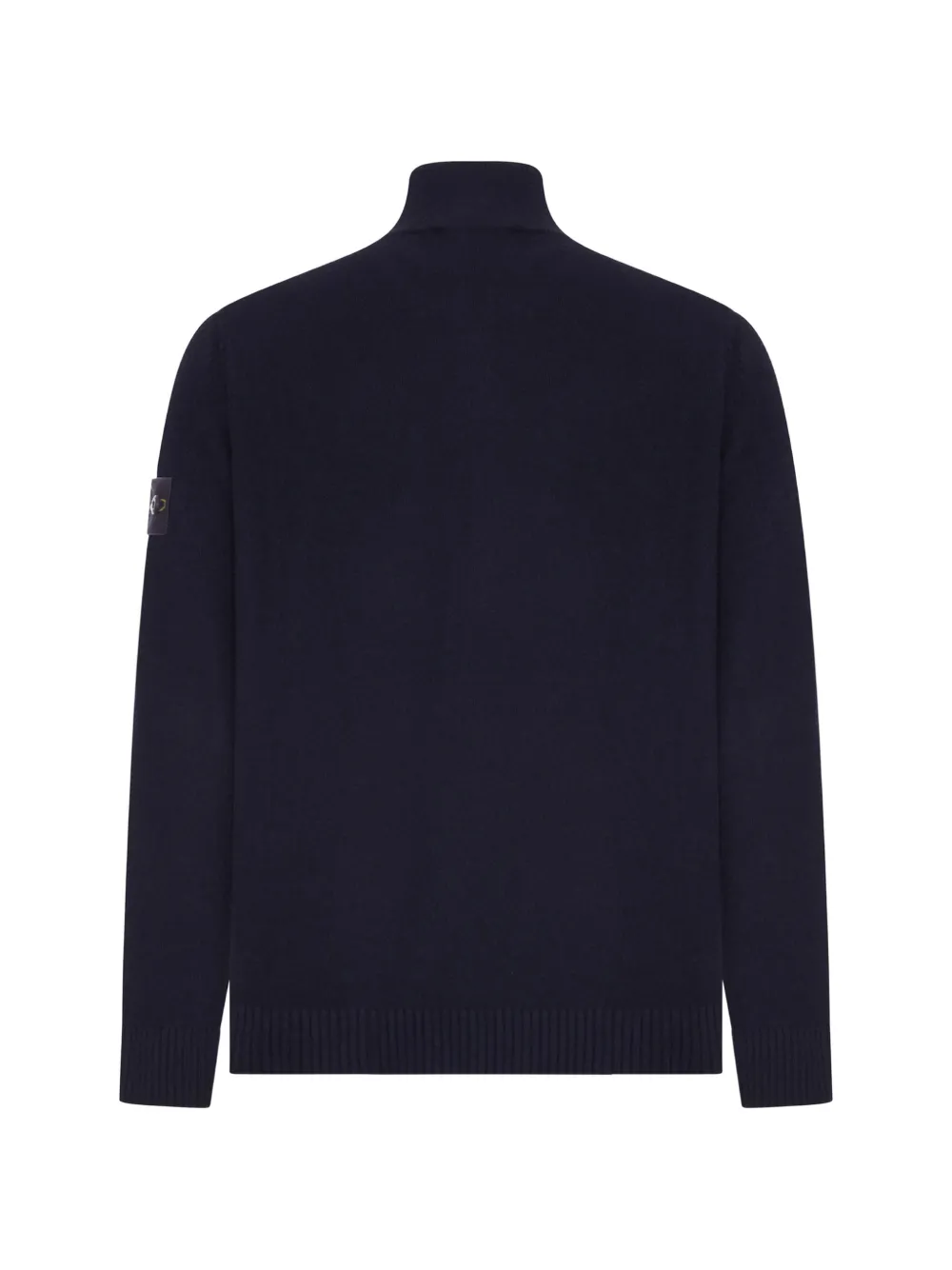 Stone Island logo-patch zip-up sweater Blauw