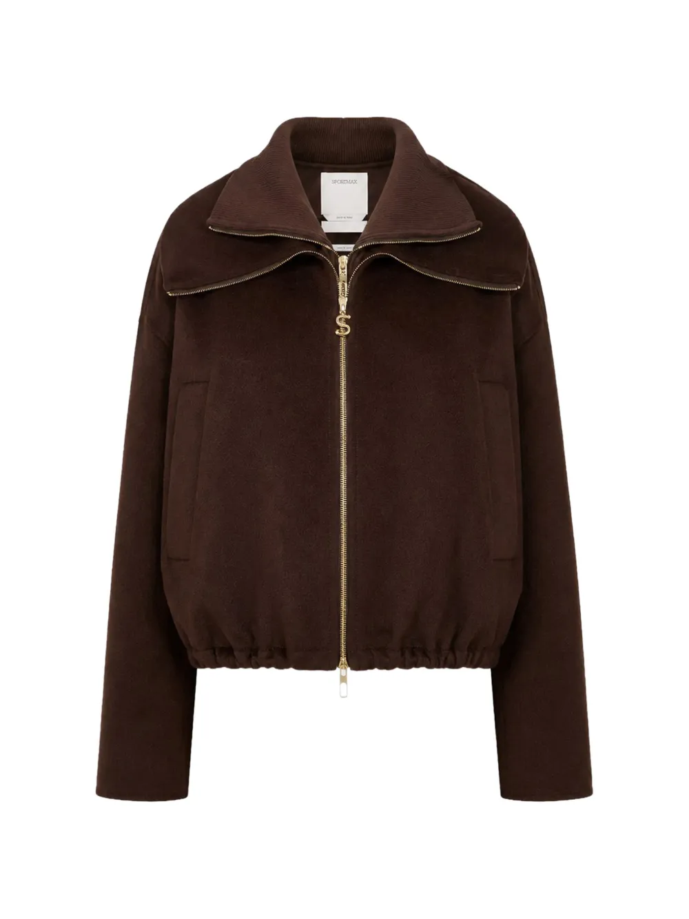 Sportmax zip-up wool jacket - Braun