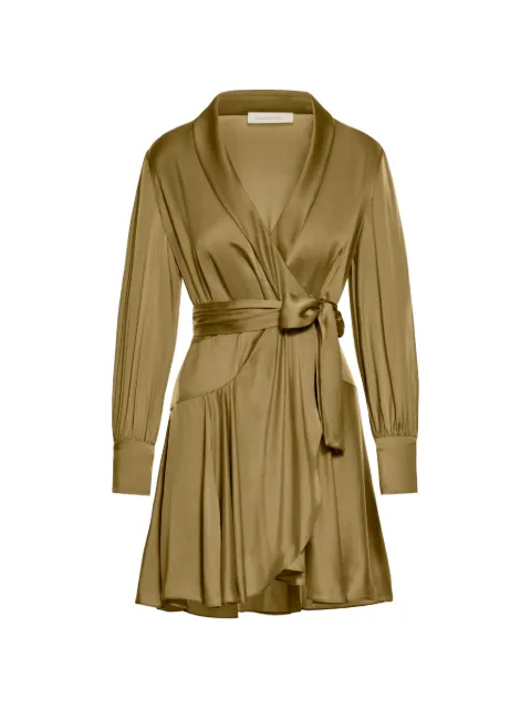 ZIMMERMANN silk wrap mini dress