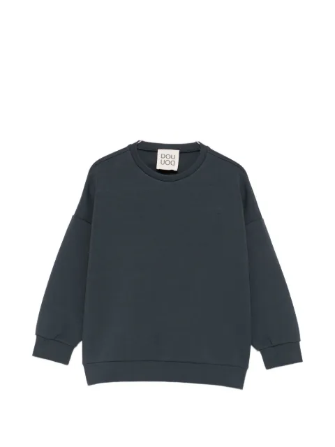 Douuod Kids logo-embossed drop-shoulder sweater