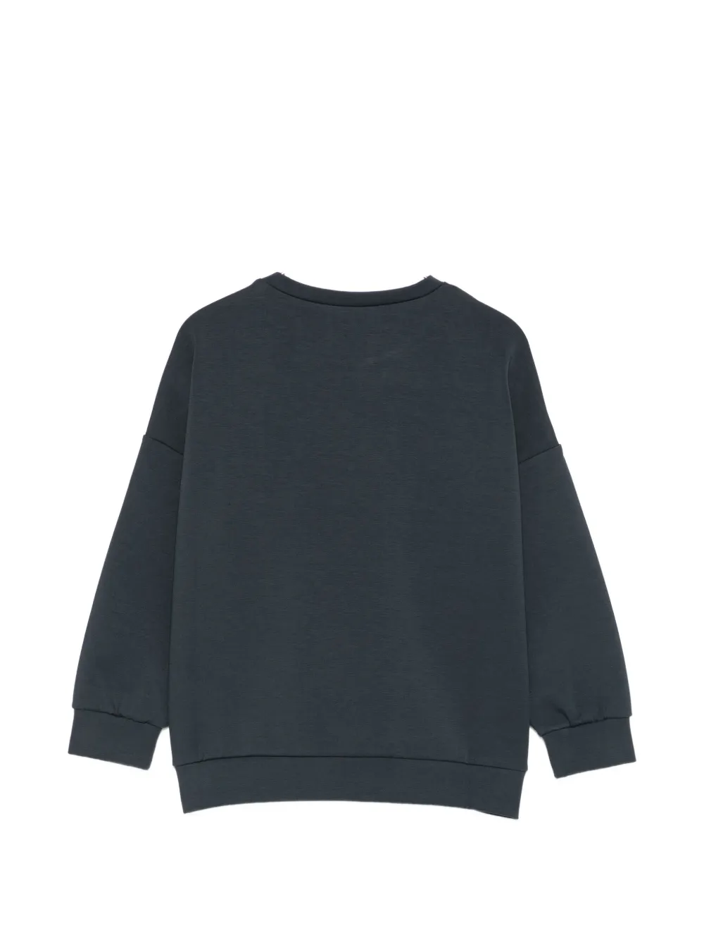 Douuod Kids Trui met logo-reliëf en verlaagde schouders Blauw