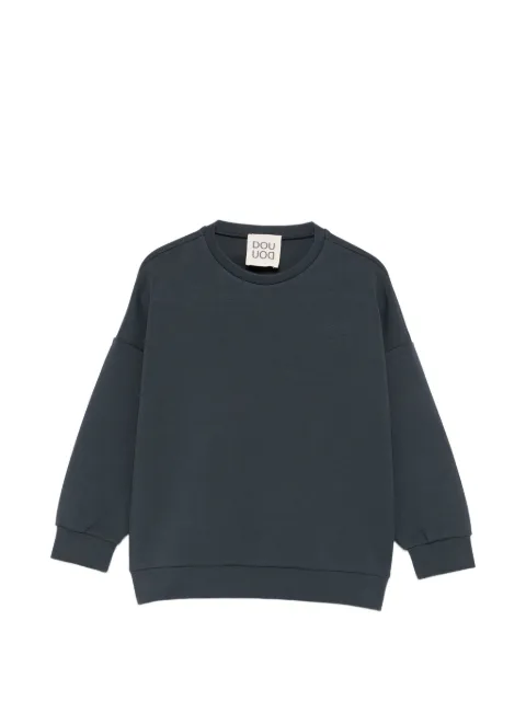 Douuod Kids logo-embossed drop-shoulder sweater
