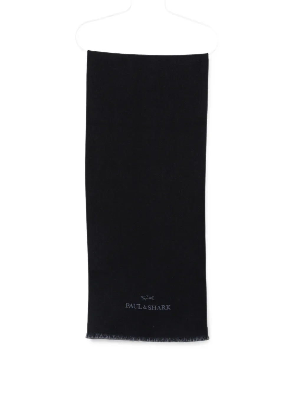 Paul & Shark logo-embroidered fringed scarf - Blau