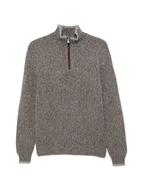 Fedeli long-sleeve half-zip sweater
