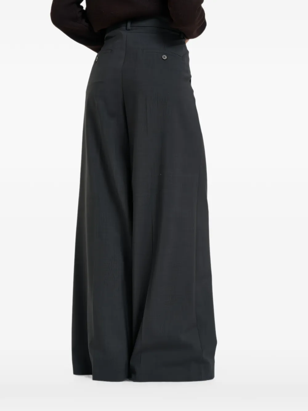 Weekend Max Mara Adelf plooibroek met wijde pijpen Grijs