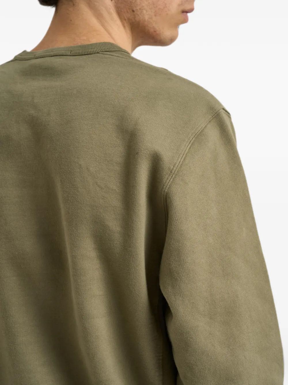 Stone Island logo-patch sweater Groen