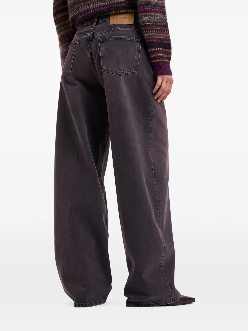 Haikure Bethany wide-leg jeans Roze