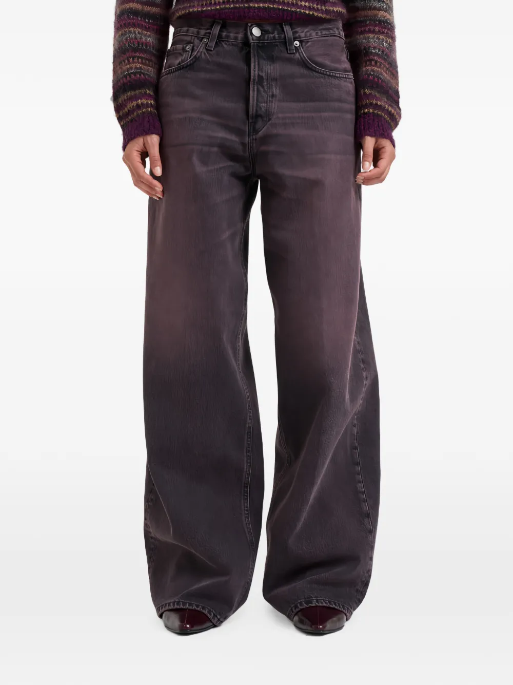 Haikure Bethany wide-leg jeans Roze