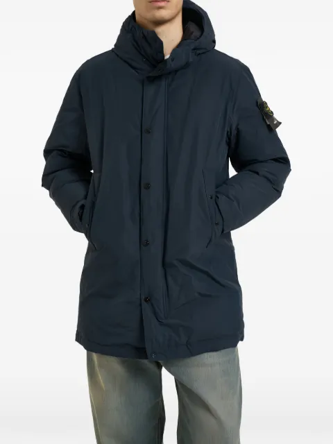 Stone Island Compass patch hooded coat