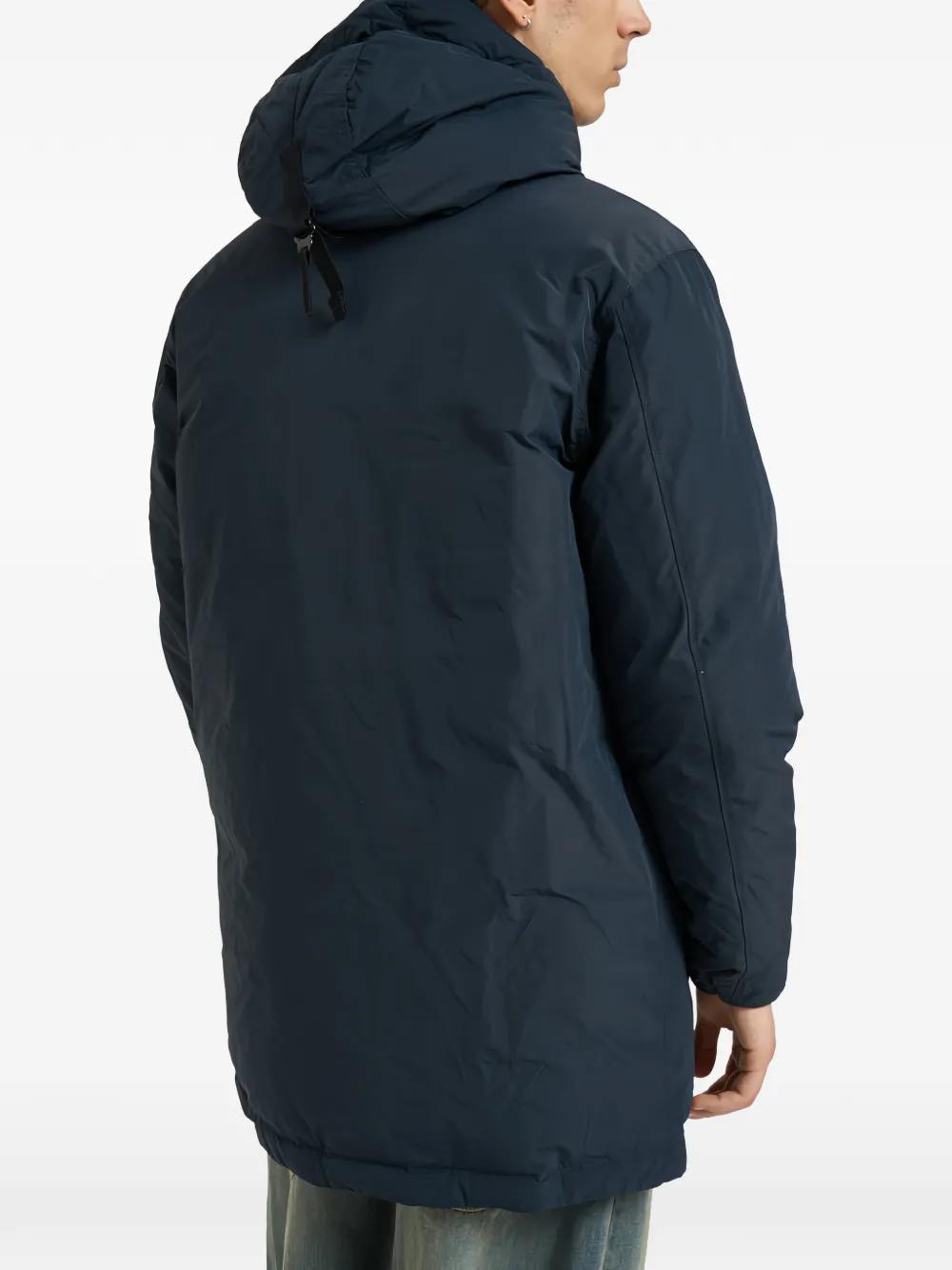 Stone Island Jas met capuchon en Compass-patch Blauw