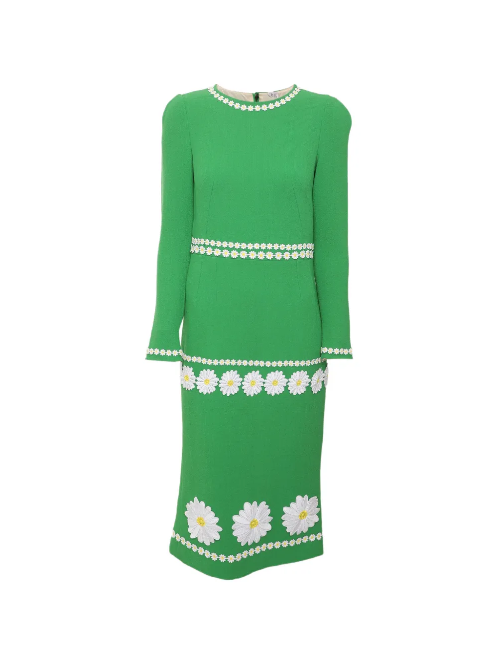 Dolce & Gabbana Pre-Owned daisy-embroidered midi dress - Grün