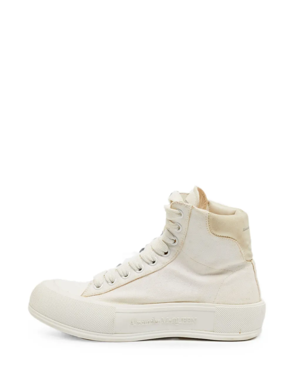 Alexander McQueen Pre-Owned logo-print sneakers - Weiß