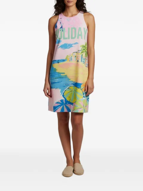 Boutique Moschino landscape-print mini dress