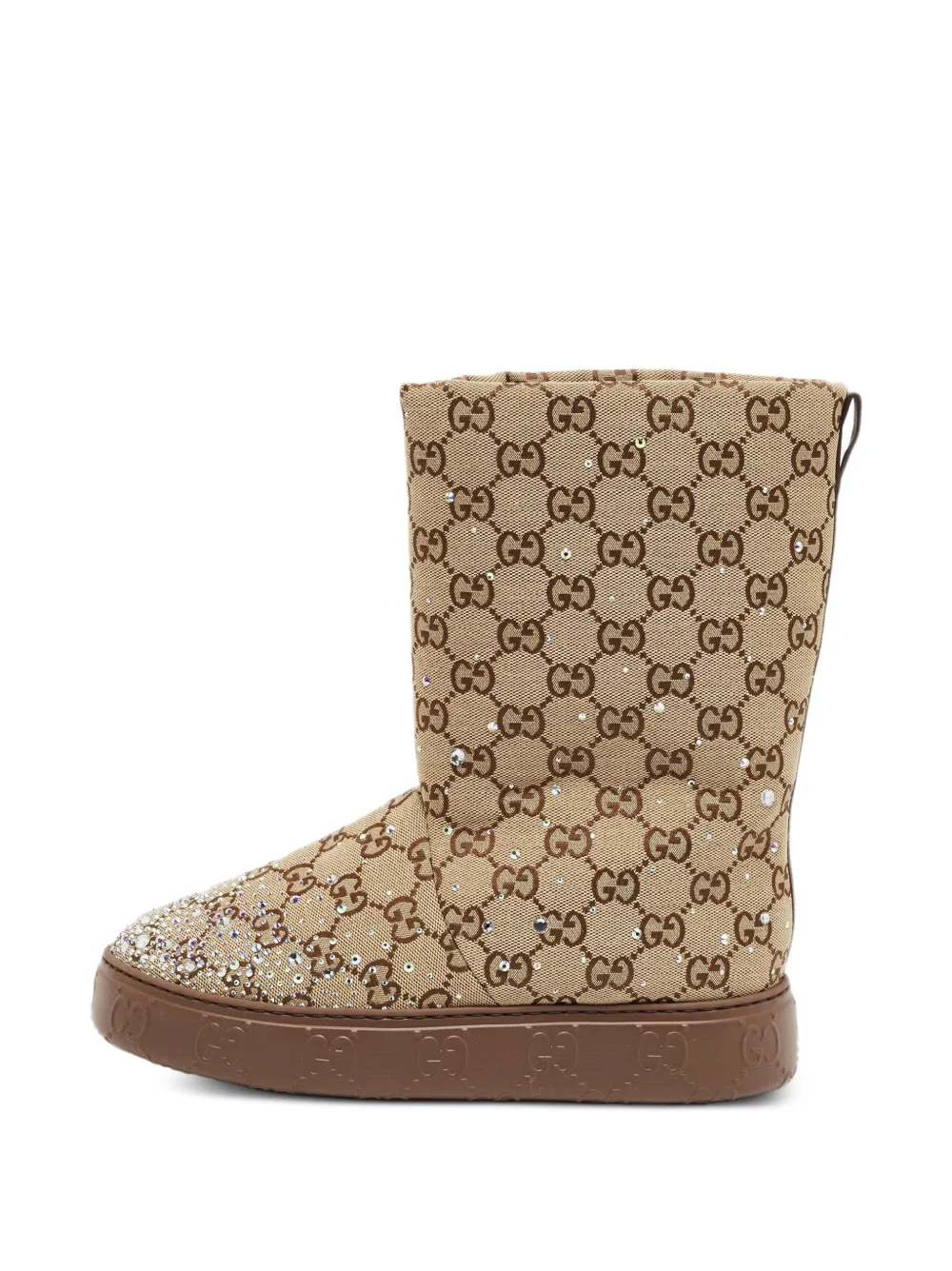 Gucci Pre-Owned Microguccissima crystal-embelishments snow boots - Toni neutri