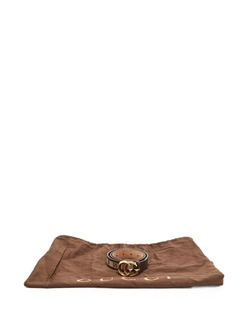 Gucci Pre-Owned Double G buckle belt - Marrone