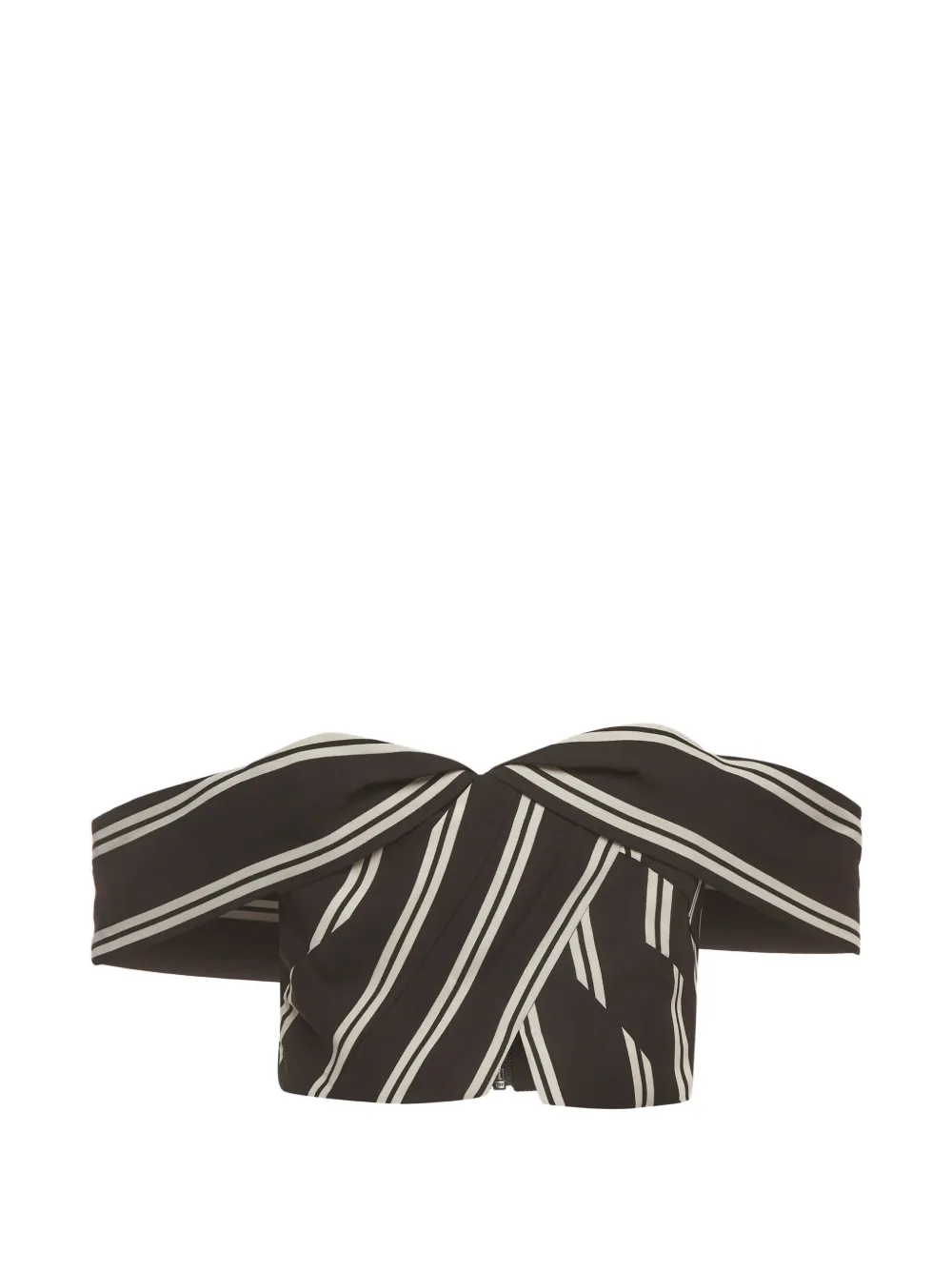 alice + olivia striped off-shoulder top - Nero