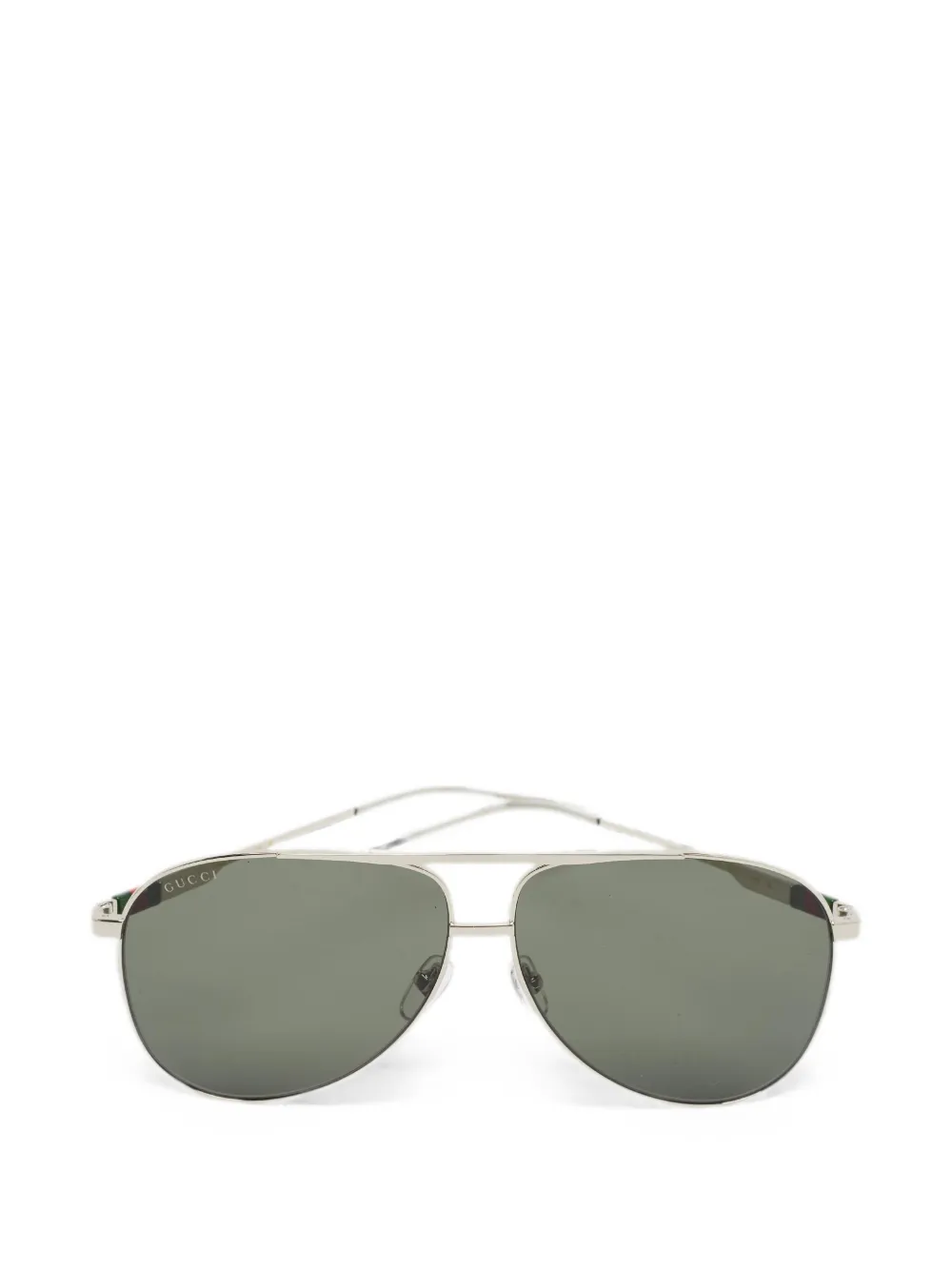 Gucci Pre-Owned Web pilot-frame sunglasses - Argento