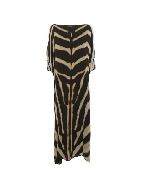 Roberto Cavalli Vintage maxi animal-print silk maxi dress