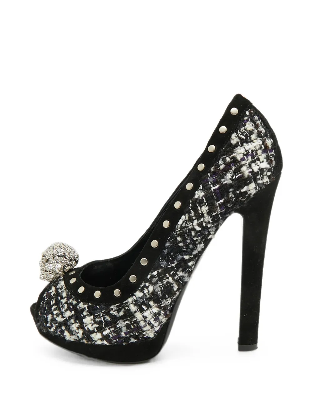 Alexander McQueen Pre-Owned Skull peep-toe pumps - Schwarz