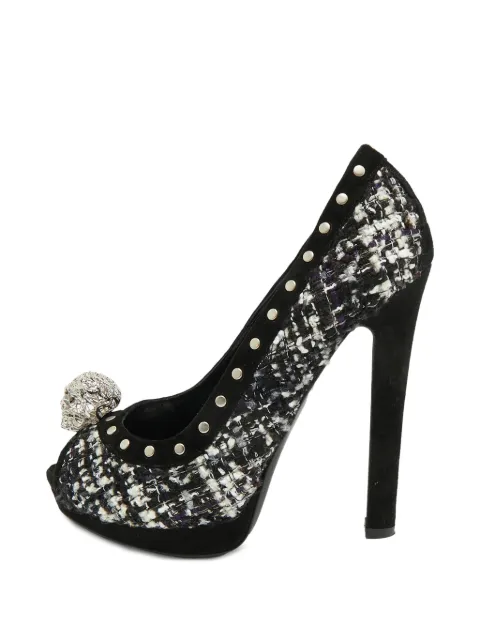 Alexander McQueen Pre-Owned Skull peep-toe pumps