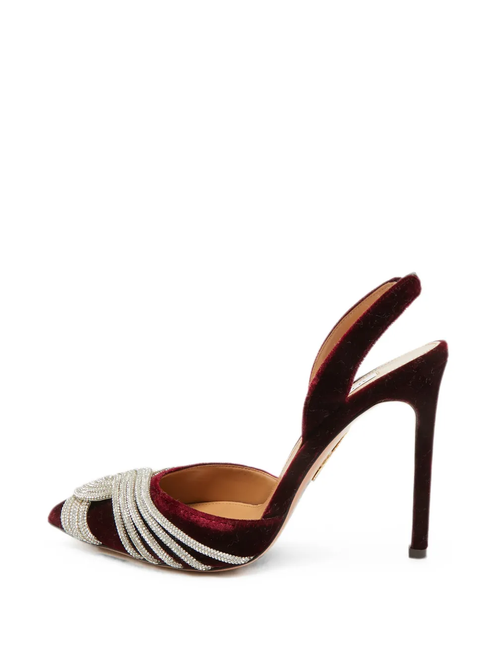 Aquazzura Gatsby embellished slingback pumps - Rot