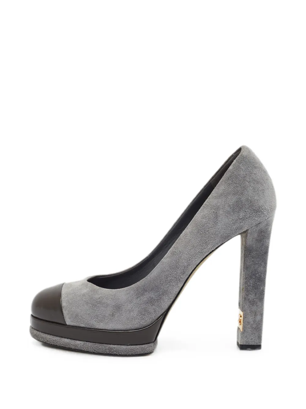 CHANEL Pre-Owned cap-toe platform pumps - Grau