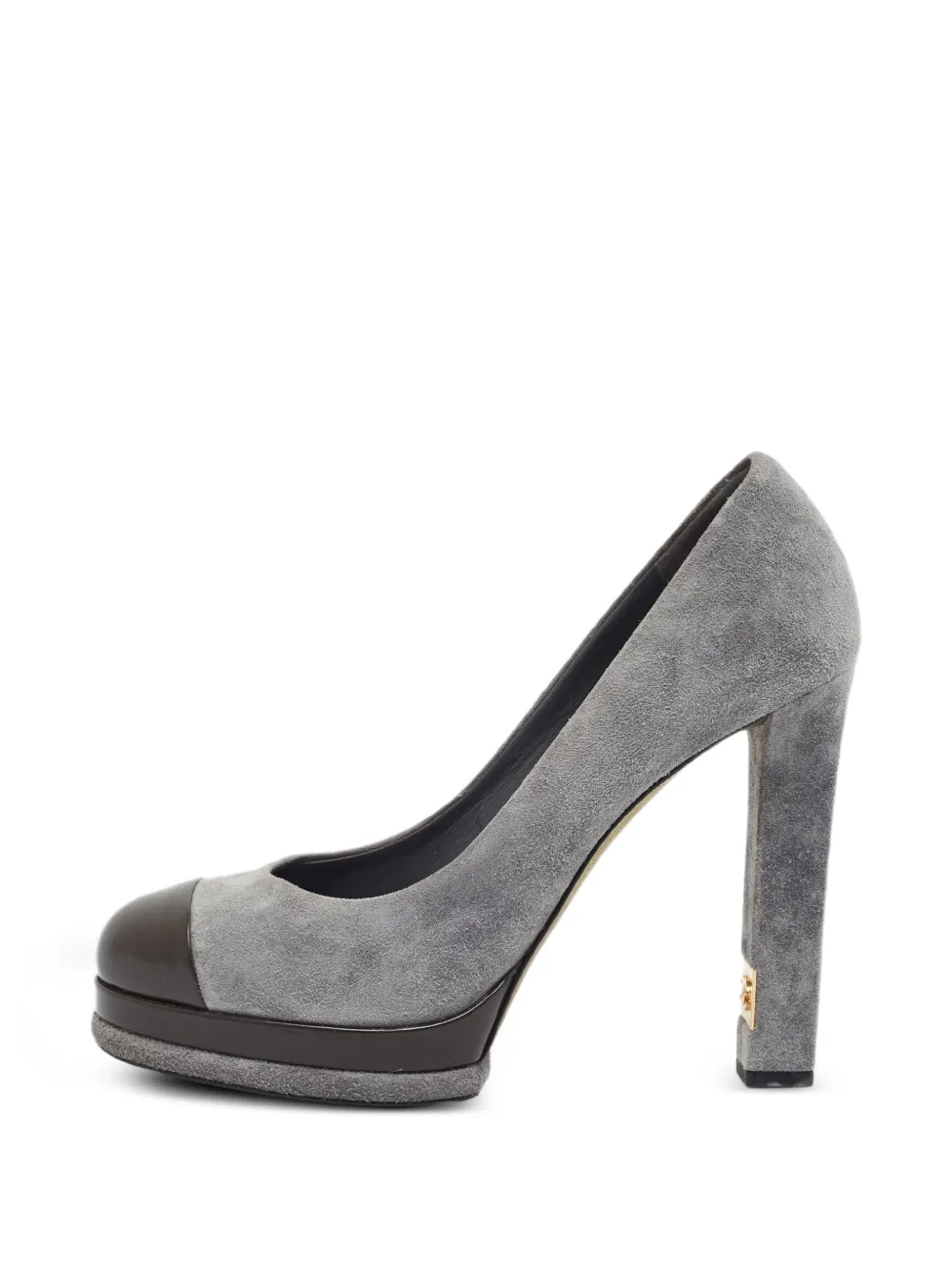 CHANEL Pre-Owned cap-toe platform pumps - Grey