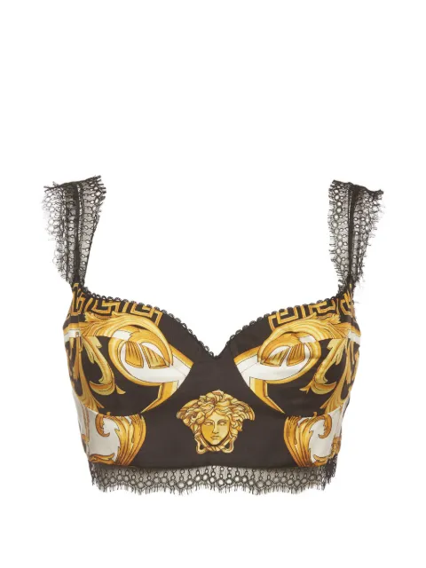 Versace Pre-Owned corpiño Medusa Baroque con ribete de encaje