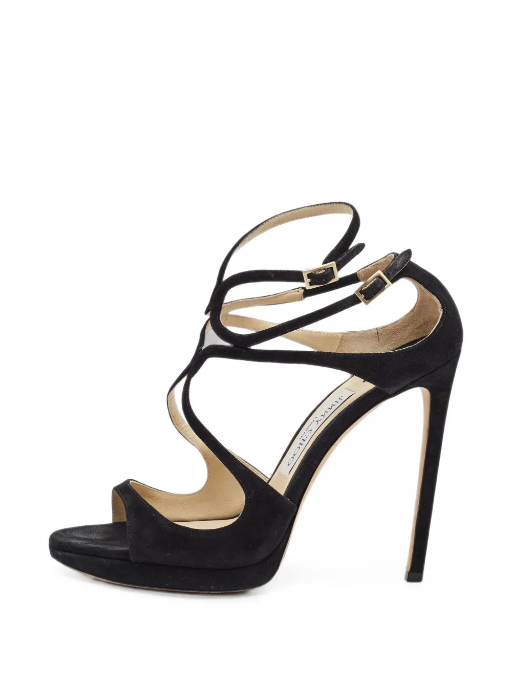Jimmy Choo Pre-Owned Lancer looping-strap sandals - Schwarz