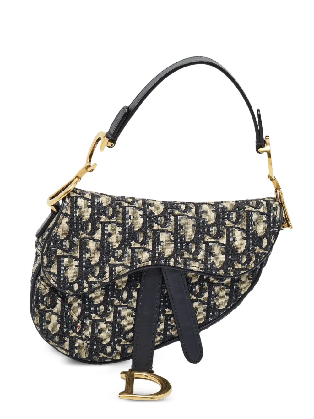 Christian Dior Pre-Owned 2018 mini Saddle Oblique shoulder bag - Blue