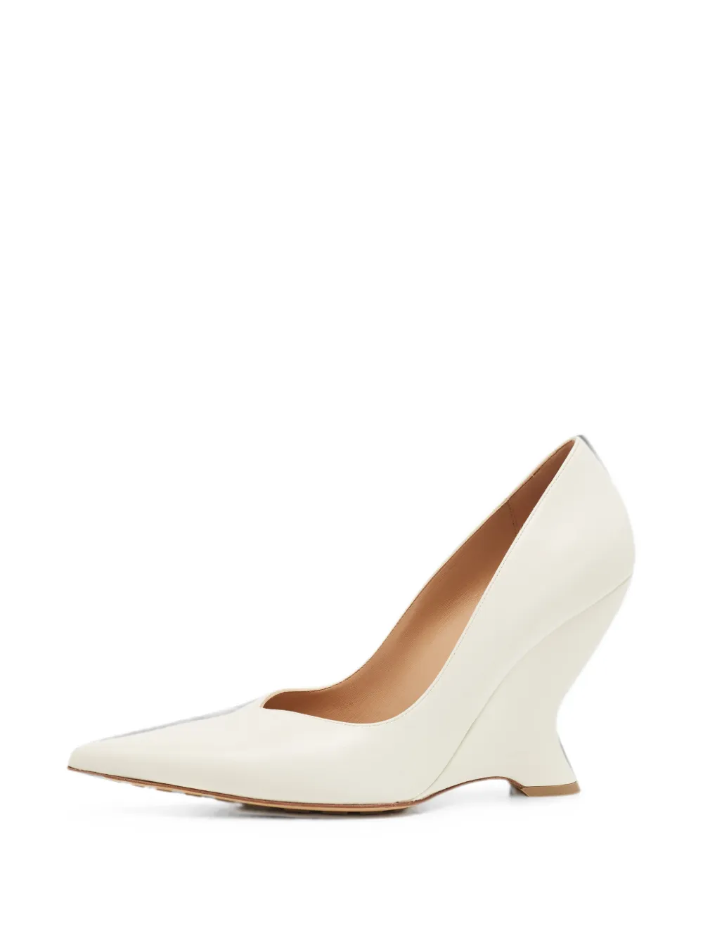 Bottega Veneta Pre-Owned Punta sculptural wedge pumps - Nude