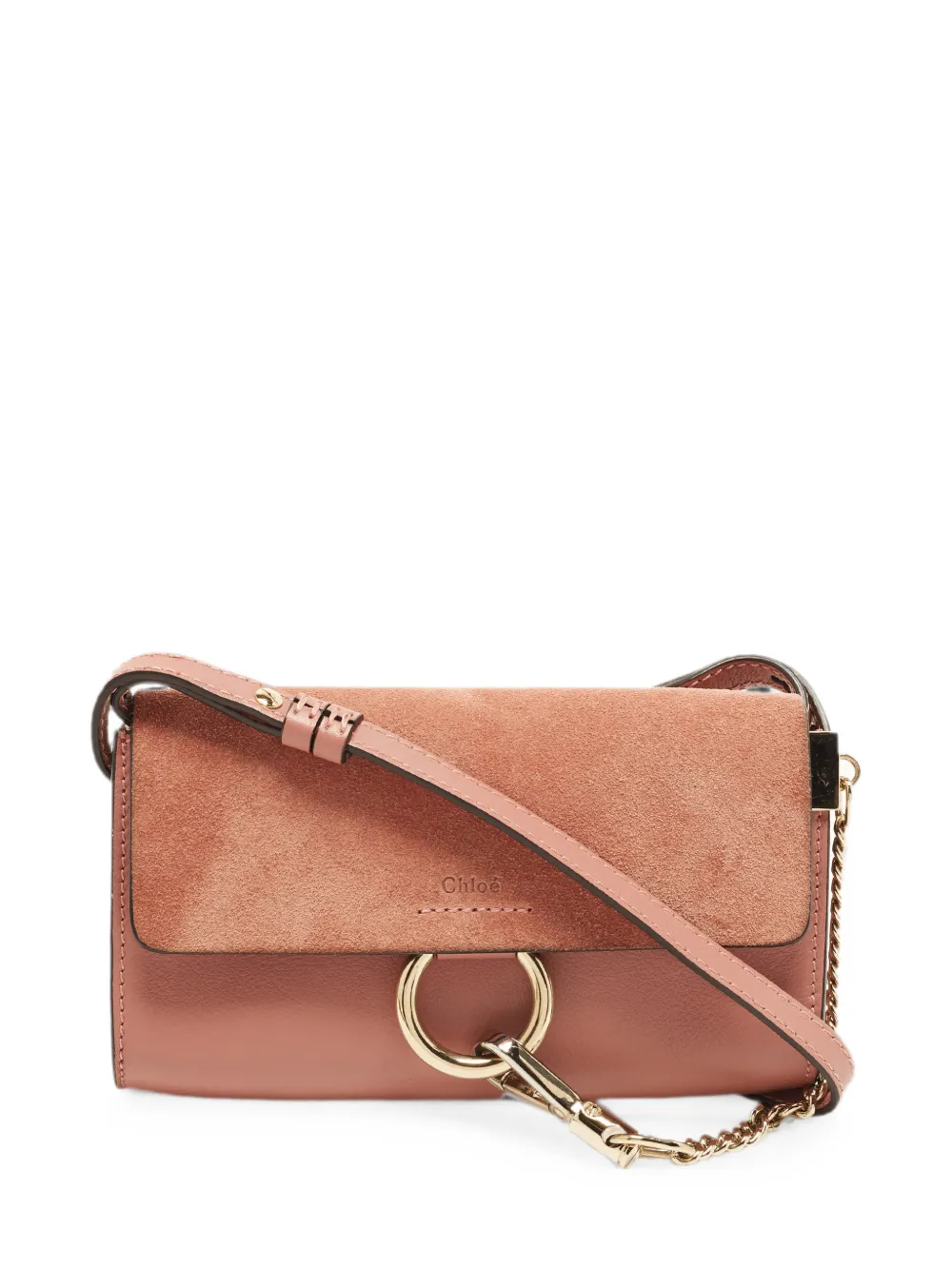Chloé Pre-Owned Faye ring-detail crossbody bag - Rosa