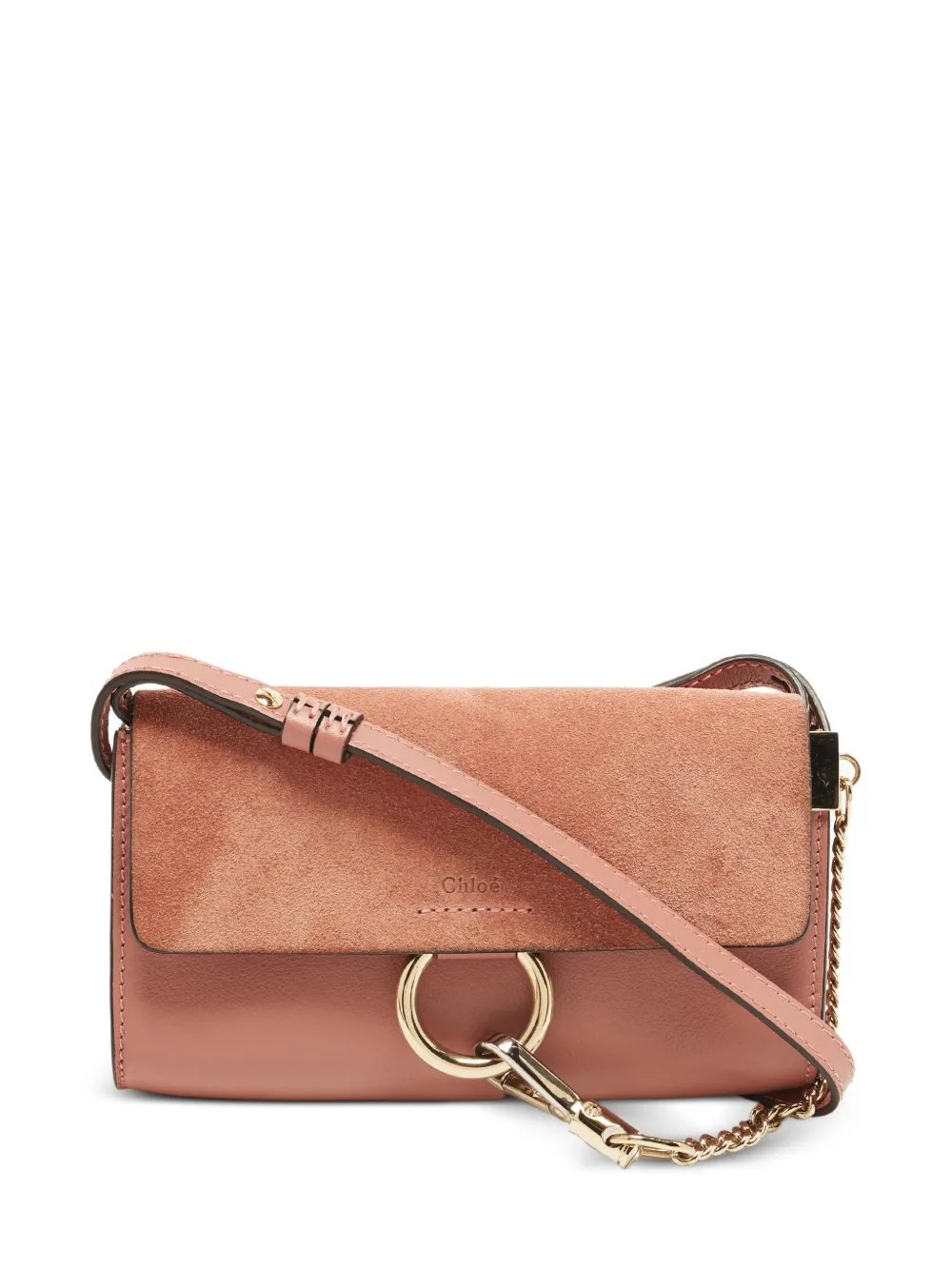 Chloé Pre-Owned Faye ring-detail crossbody bag - Rosa