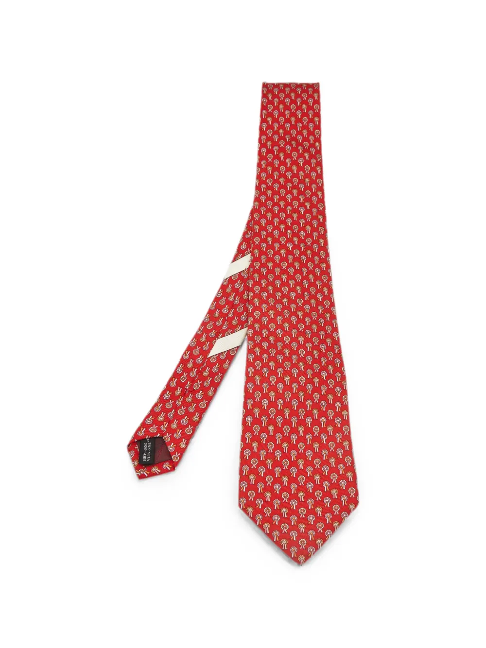 Ferragamo Pre-Owned prize ribbon print tie - Rosso