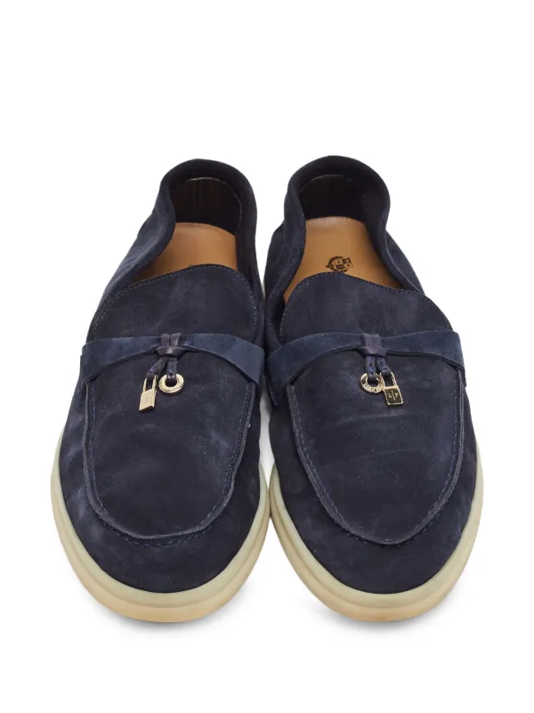 Loro Piana Pre-Owned Summer Walk Loafers | ブルー | FARFETCH JP