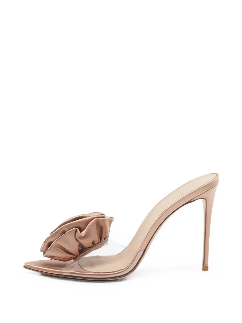 Le Silla rose-appliqué transparent sandals - Nude