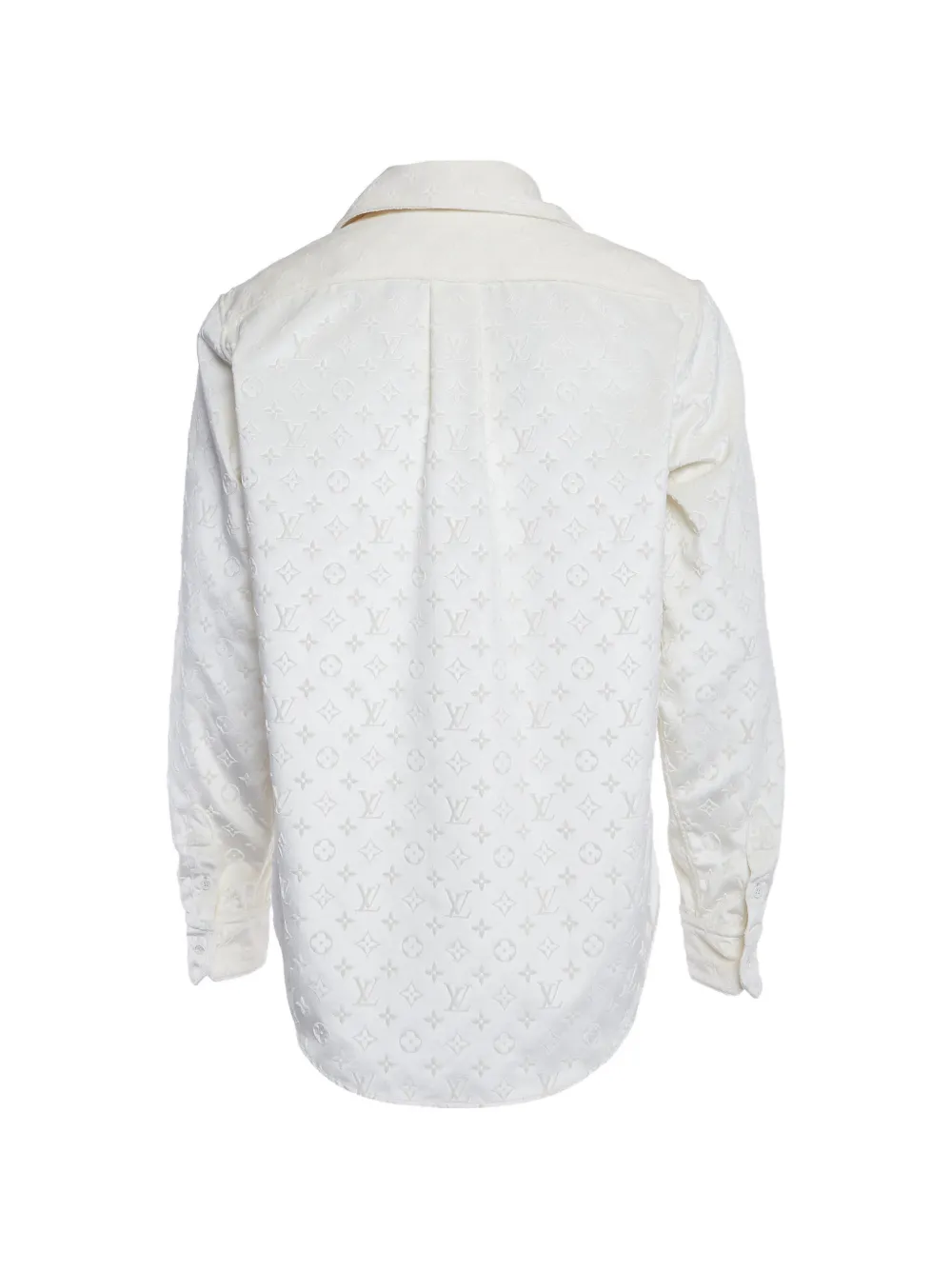 Louis Vuitton Pre-Owned monogram embossed velvet shirt - Bianco