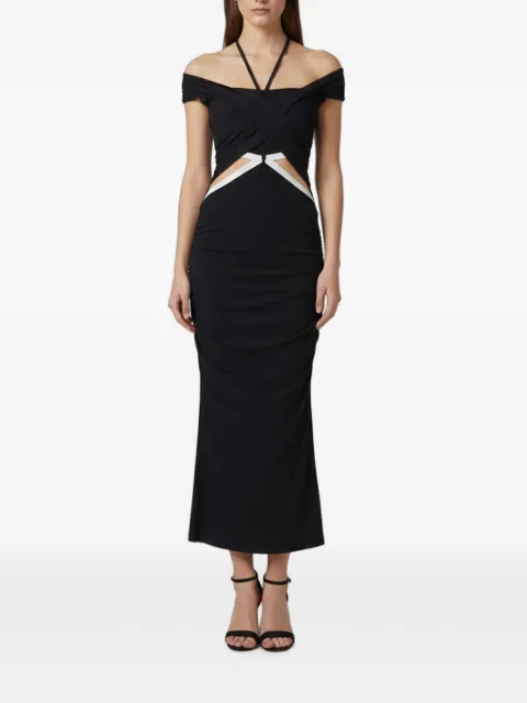 SIMKHAI  robe mi-longue à détails entrelacés