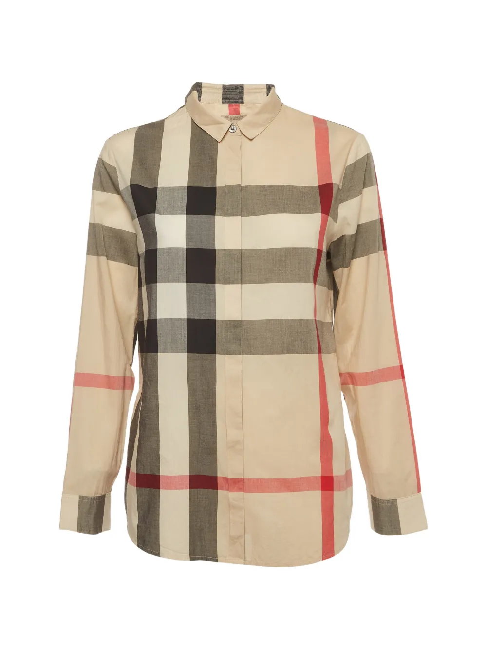 Burberry Pre-Owned checkered long-sleeve shirt - Nude