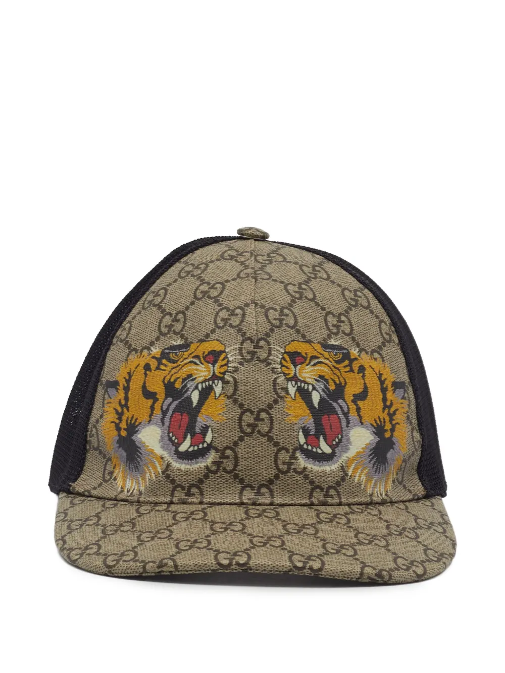 Gucci Pre-Owned tiger print monogram baseball cap - Toni neutri