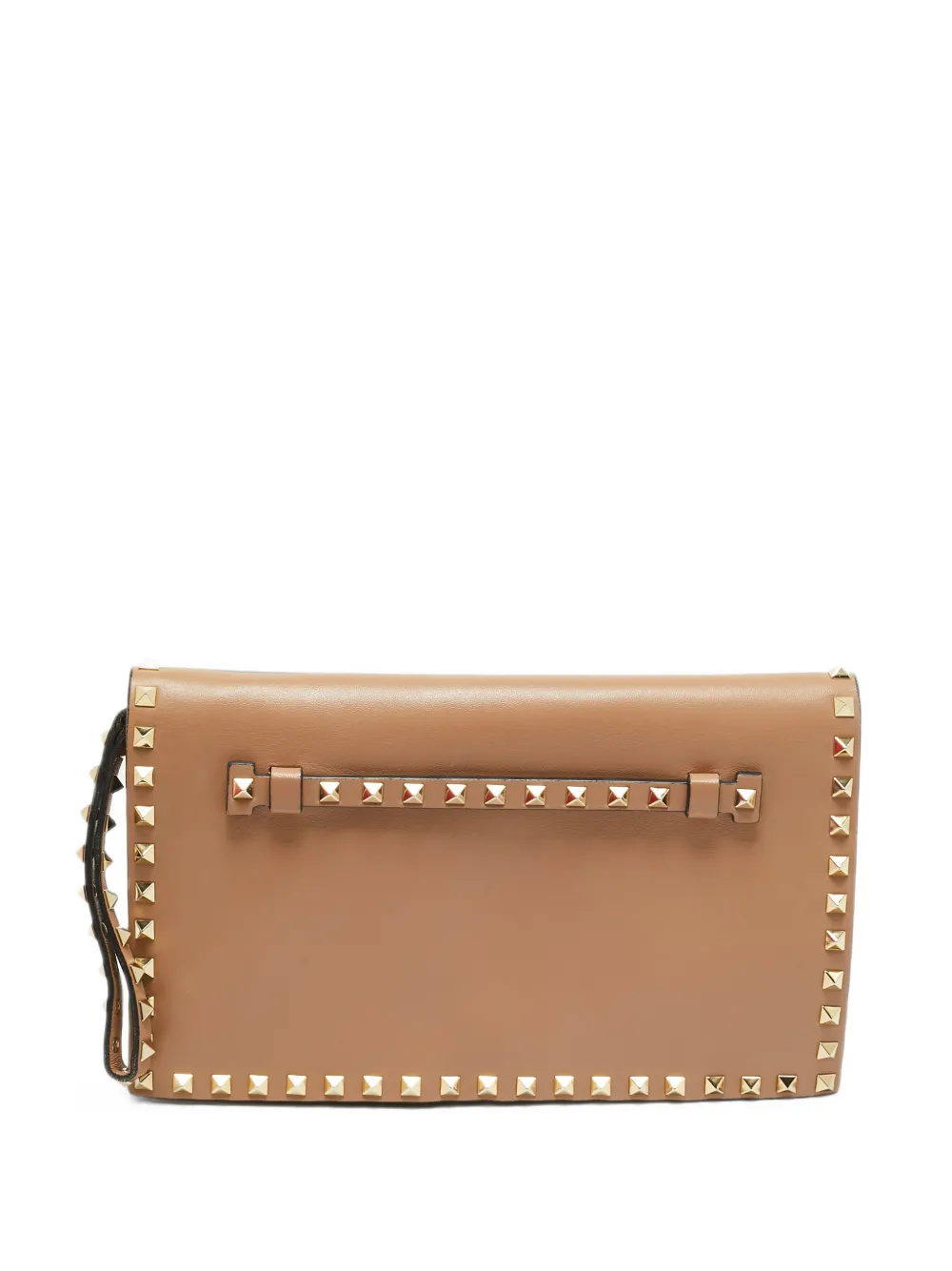 Valentino Garavani Pre-Owned Clutch Rockstud con battente - Toni neutri