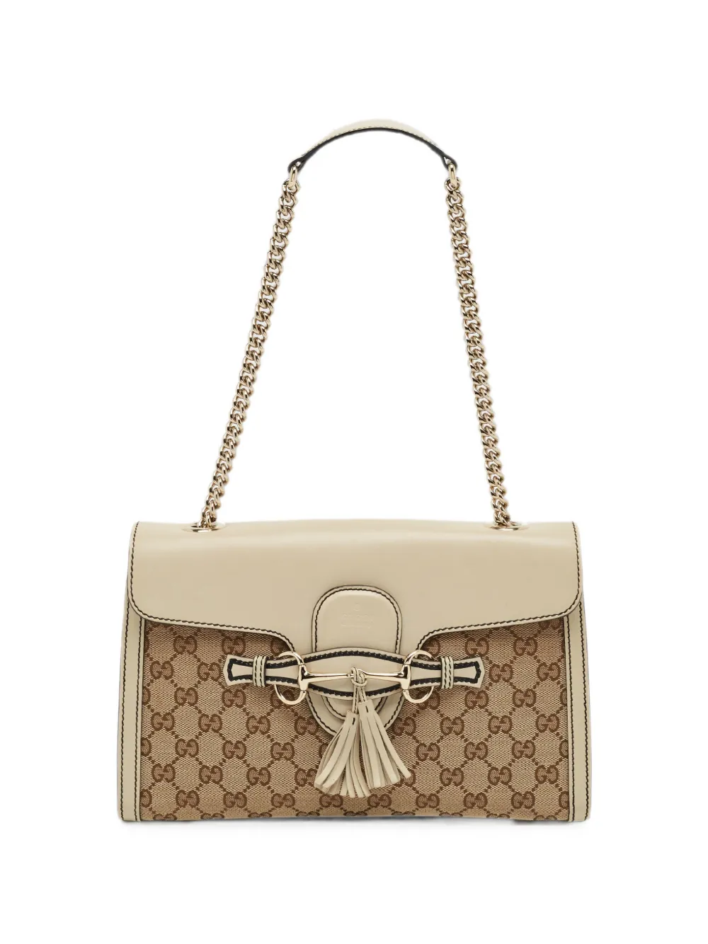 Gucci Pre-Owned medium Emily GG canvas shoulder bag - Nude