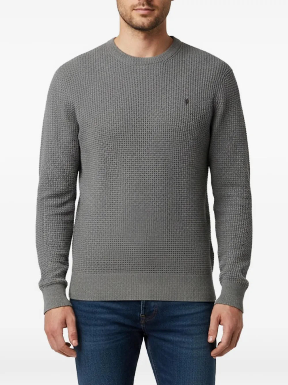 AllSaints Wells waffle-knit sweater - Grigio