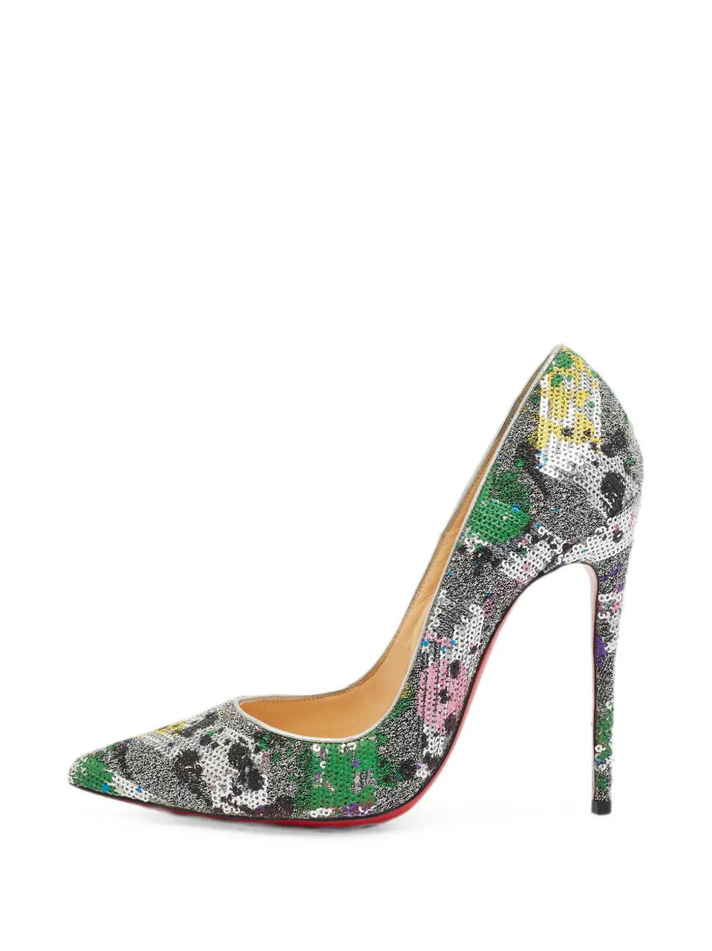 Christian Louboutin Pre-Owned Pigalle Follies sequin-embellished pumps - Silber