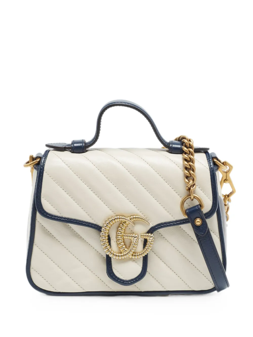 Gucci Pre-Owned mini GG Marmont Torchon matelassé tote bag - Nude