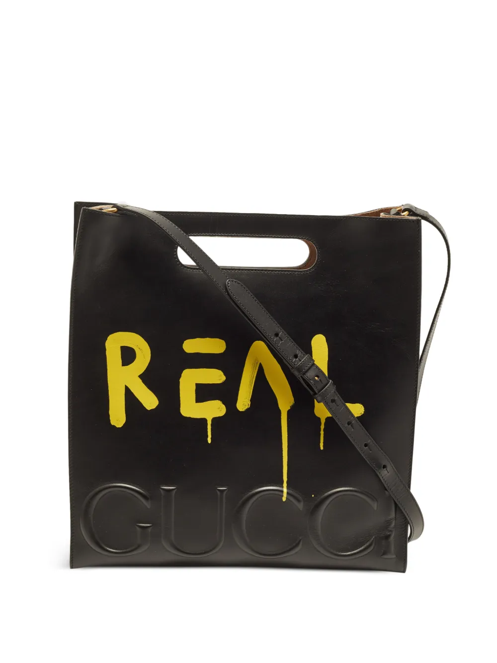 Gucci Pre-Owned Ghost cutout-handle tote bag - Nero