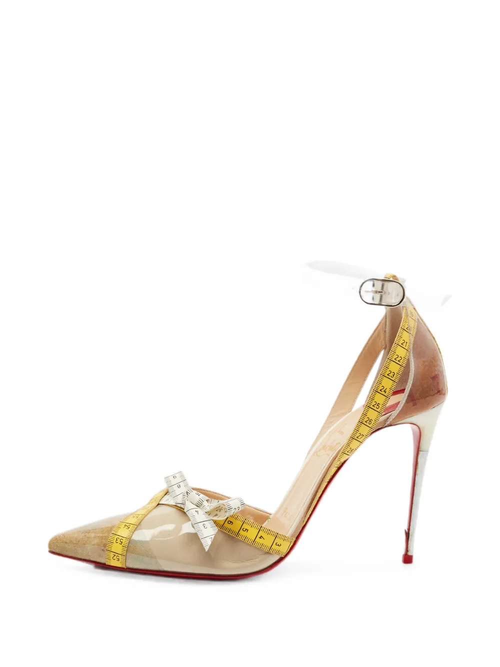 Christian Louboutin Pre-Owned Metri tape-trimmed pumps - Weiß
